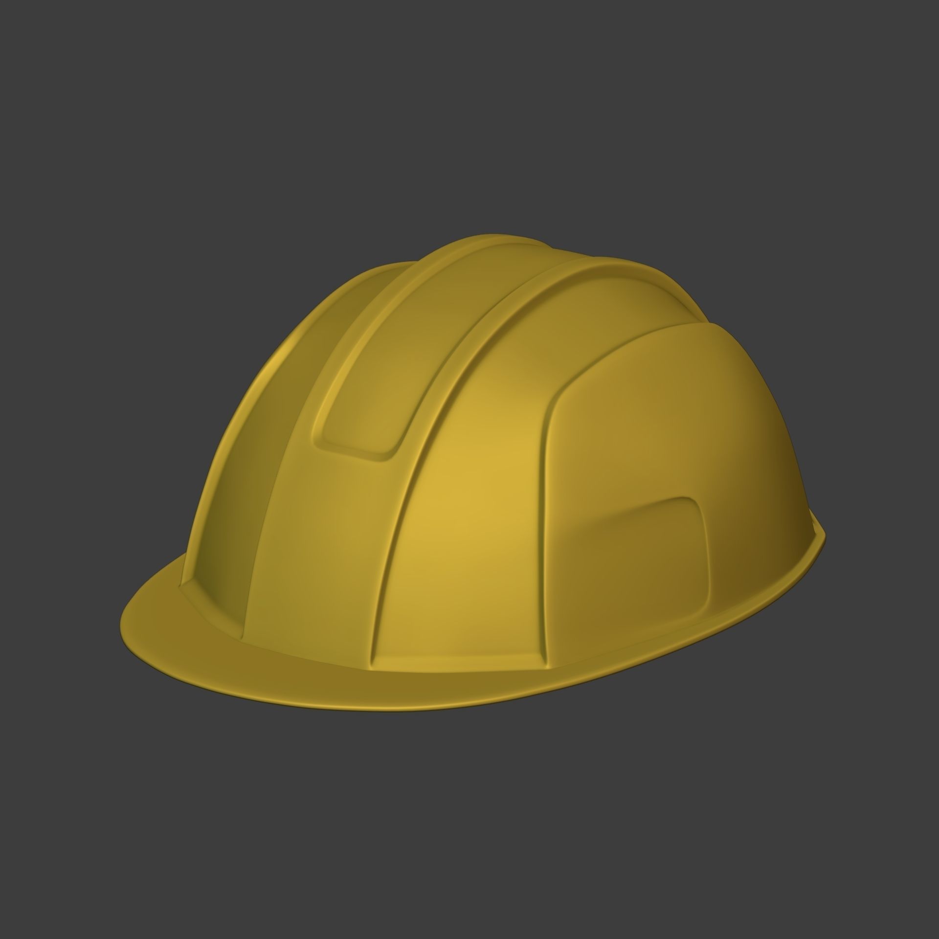 Construction Working - Mining Hat - Helmet Low-poly 3D model_4
