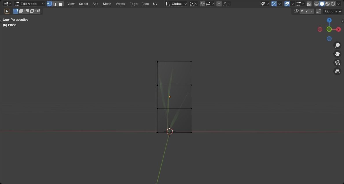 green grass Low-poly 3D model_1