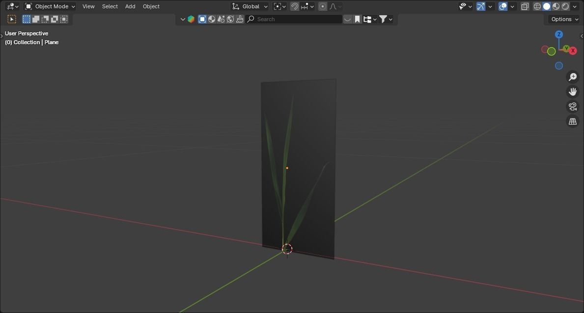 green grass Low-poly 3D model_2