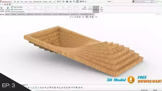 Furniture Design Concept wood modern table
