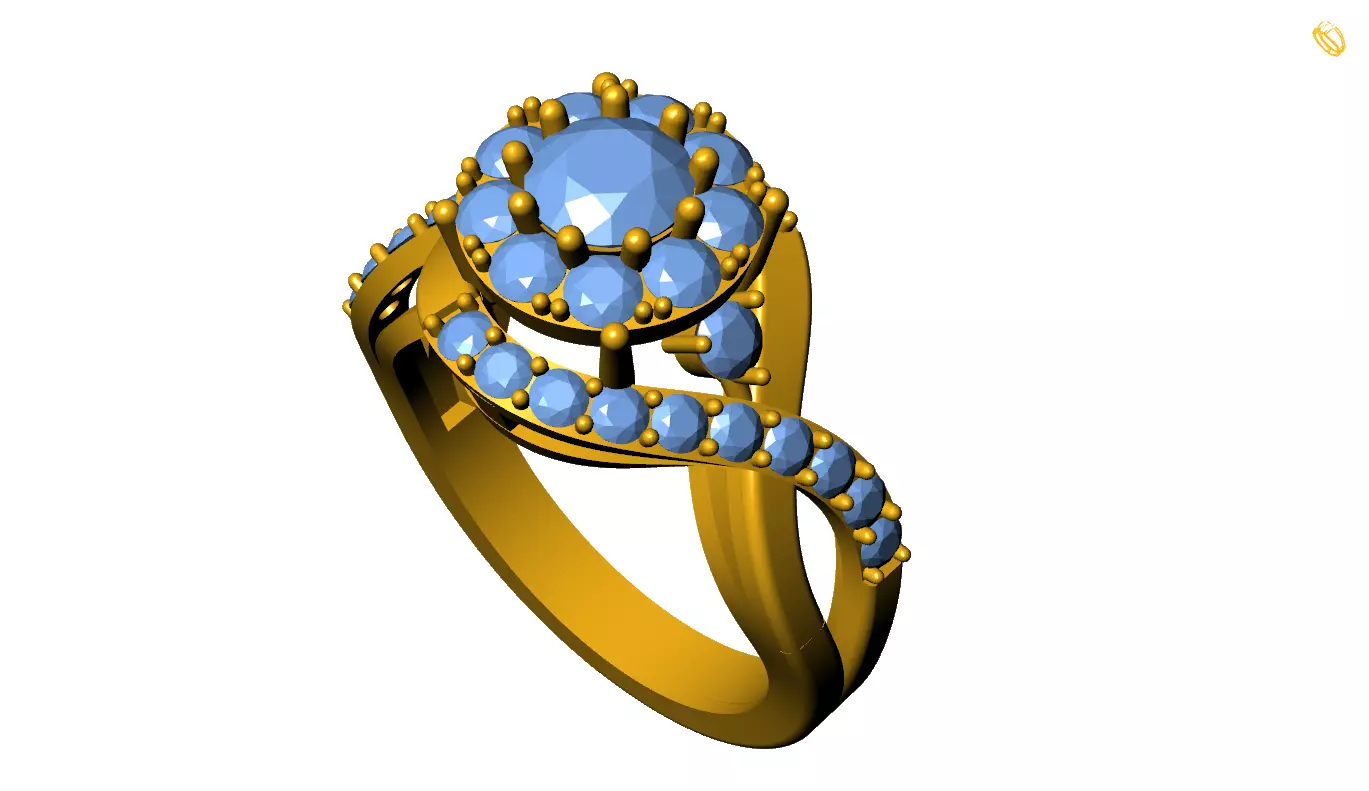 Girl Ring 3D print model_0