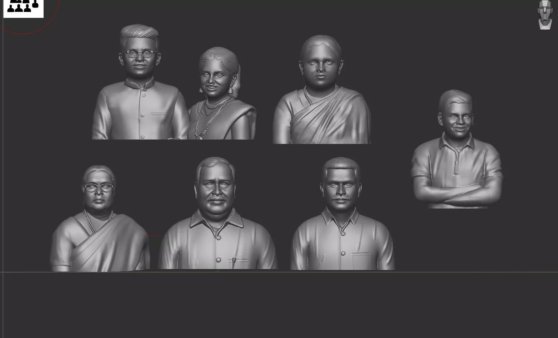 bust miniatures 3D print model