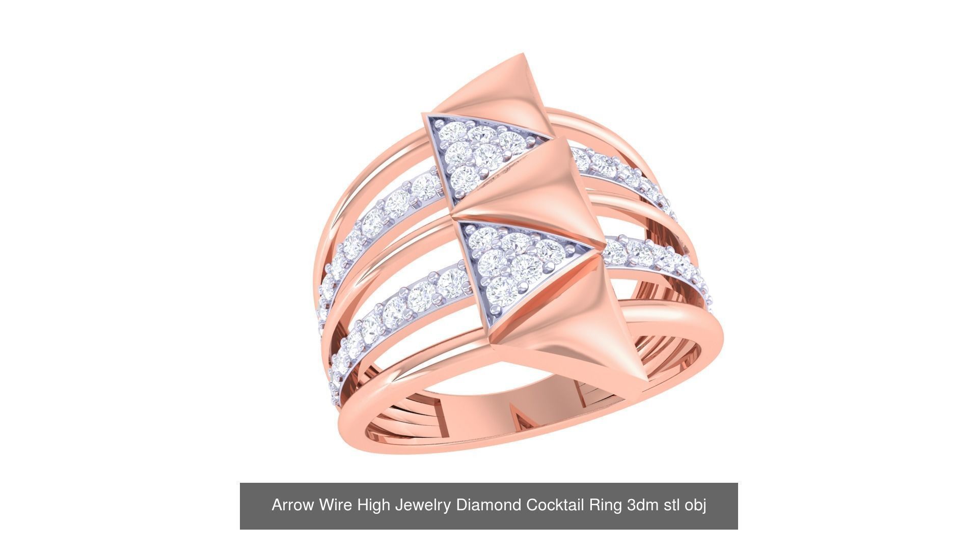 24 Arrow Ring Pendant Bracelet 3dm stl renders 3D Model Collection_17