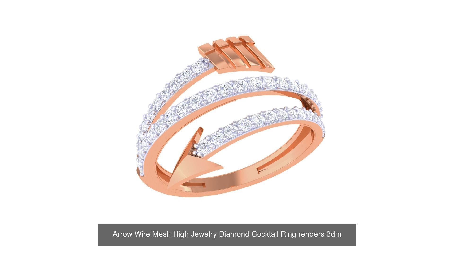 24 Arrow Ring Pendant Bracelet 3dm stl renders 3D Model Collection_7