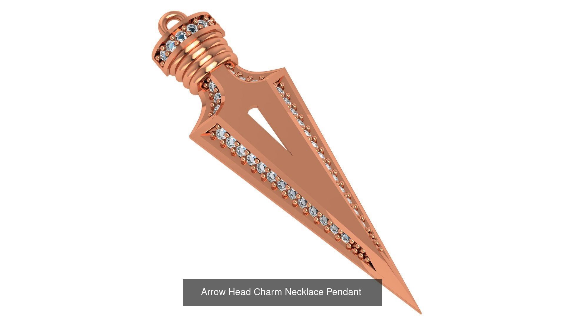 24 Arrow Ring Pendant Bracelet 3dm stl renders 3D Model Collection_19