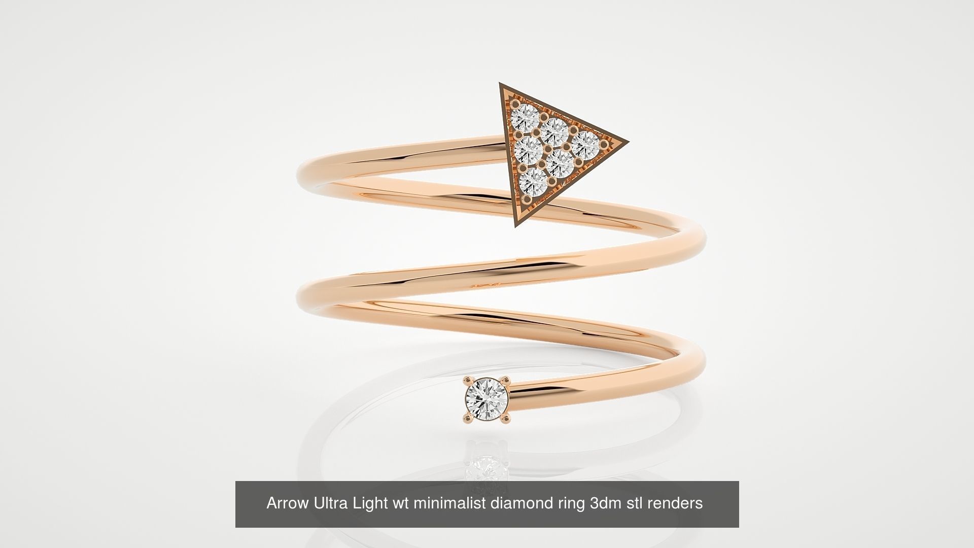 24 Arrow Ring Pendant Bracelet 3dm stl renders 3D Model Collection_3