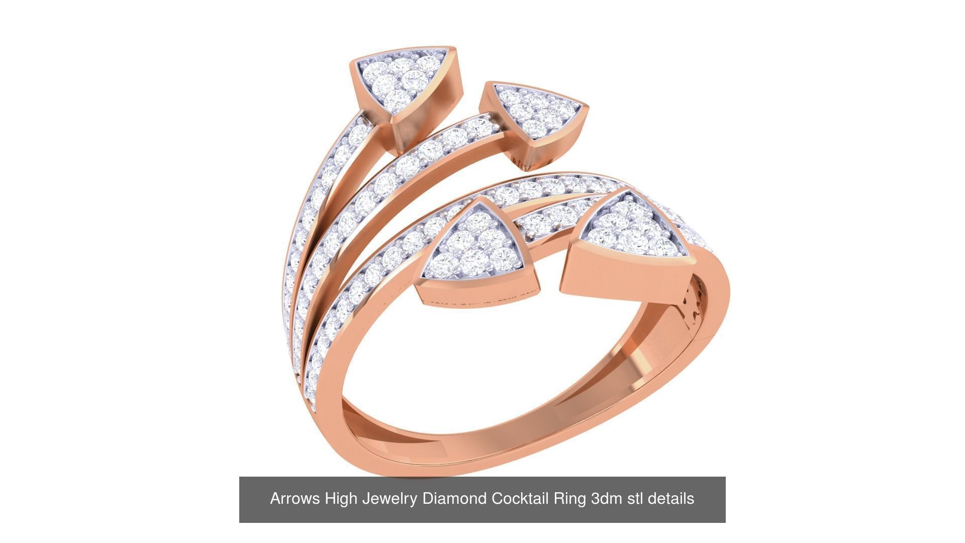 24 Arrow Ring Pendant Bracelet 3dm stl renders 3D Model Collection_9