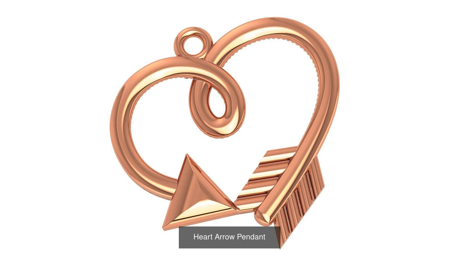 24 Arrow Ring Pendant Bracelet 3dm stl renders 3D Model Collection_14