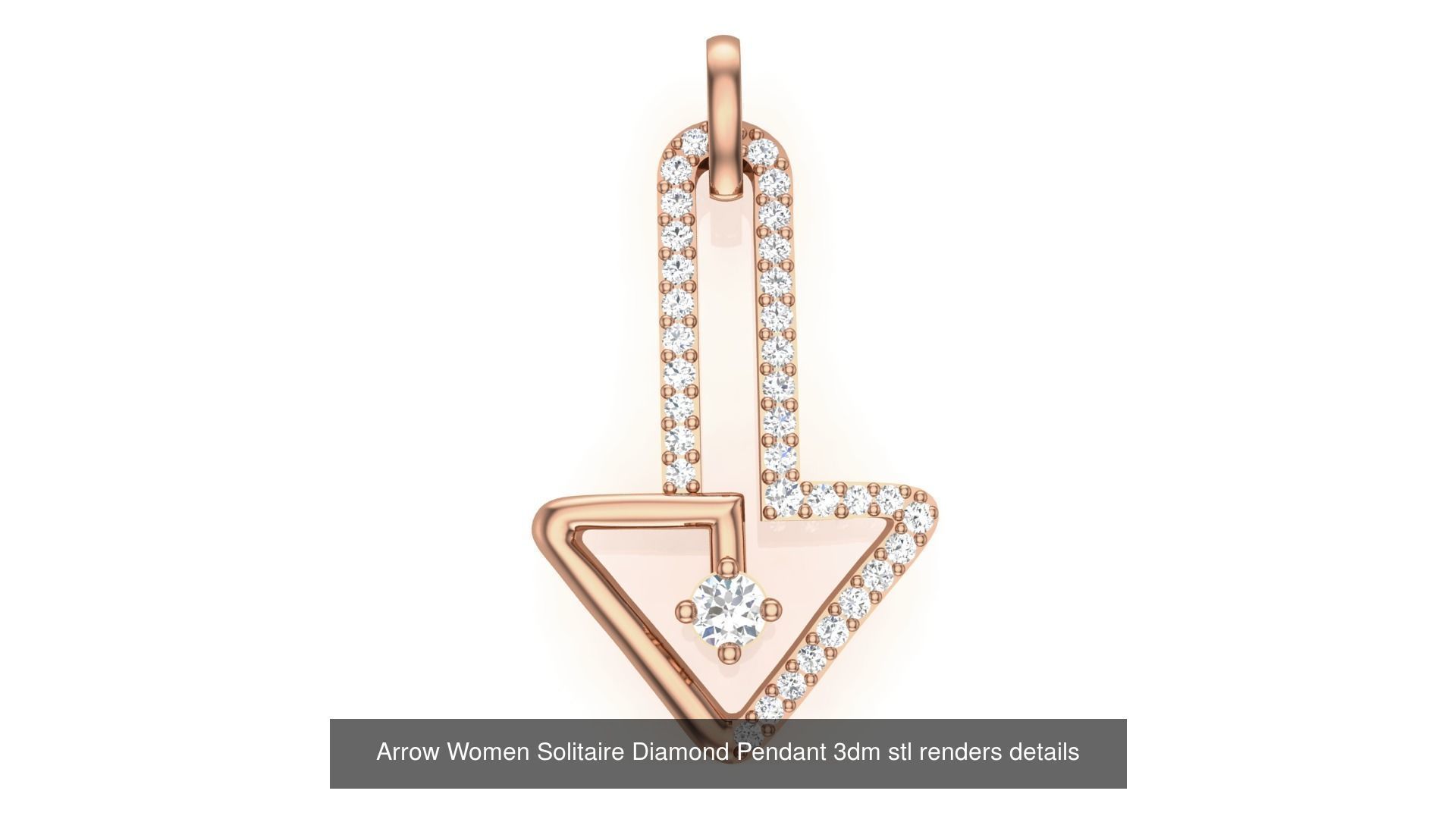 24 Arrow Ring Pendant Bracelet 3dm stl renders 3D Model Collection_18