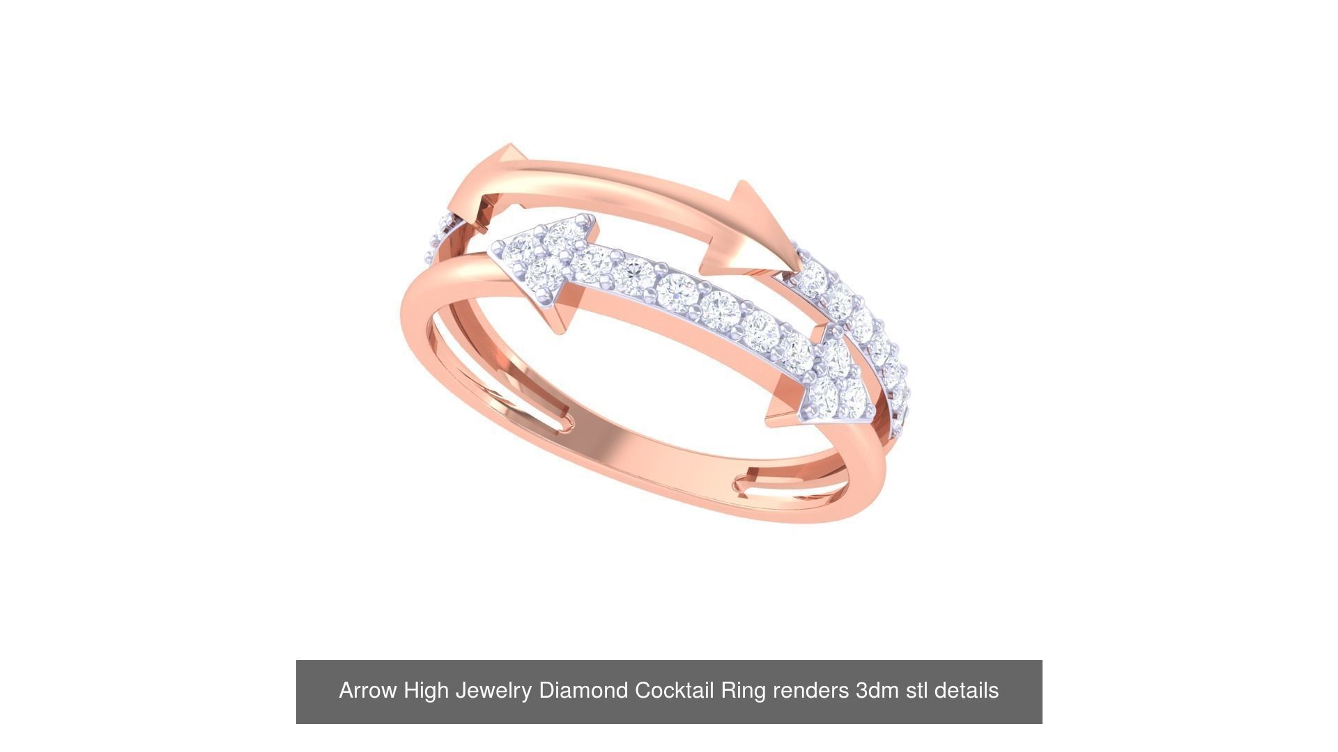 24 Arrow Ring Pendant Bracelet 3dm stl renders 3D Model Collection_10