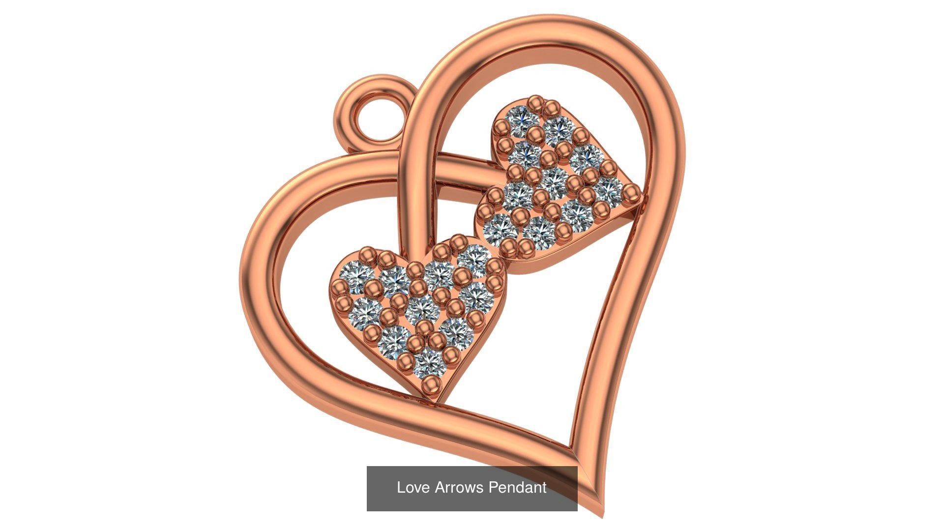 24 Arrow Ring Pendant Bracelet 3dm stl renders 3D Model Collection_20