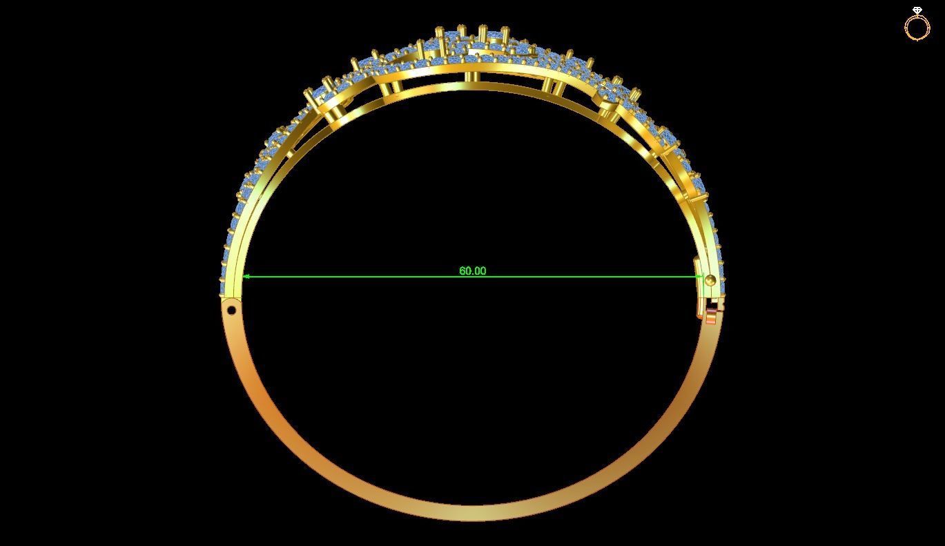 Women Bangle 3D print model_1