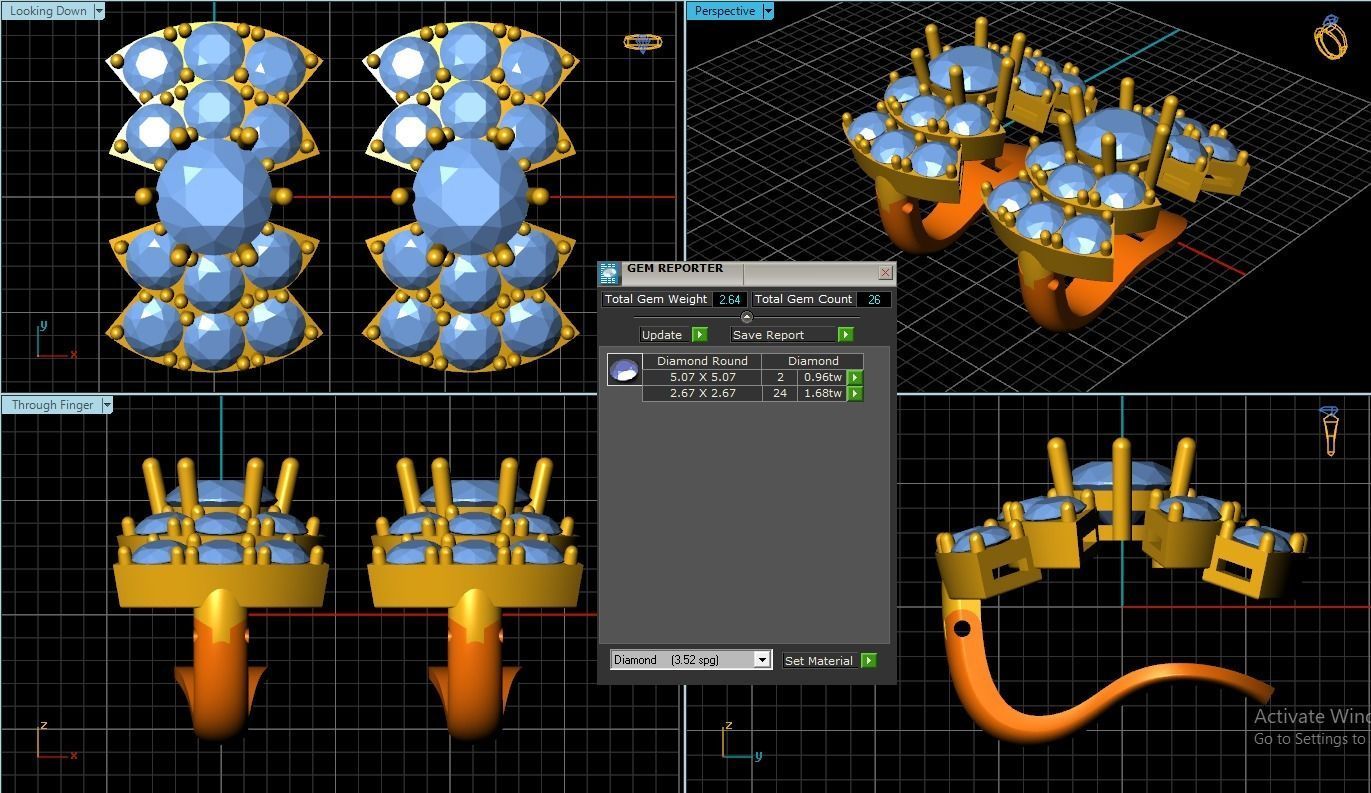 Earring 3D print model_1