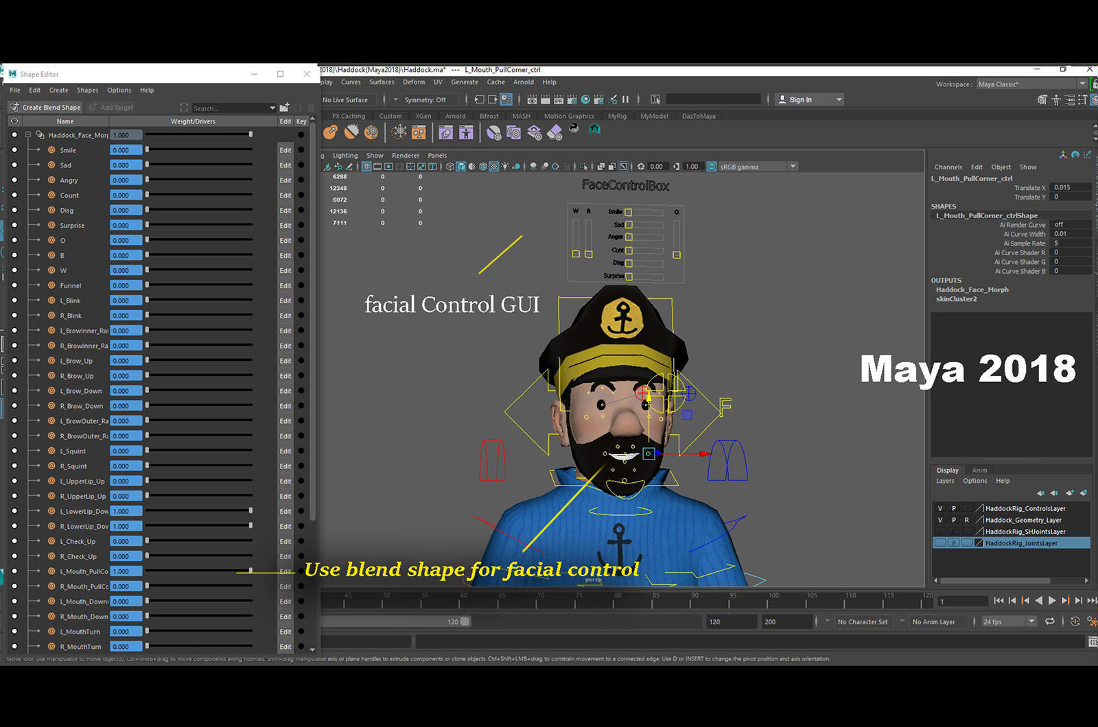 Tintin and Haddock Rig Low-poly 3D model_17