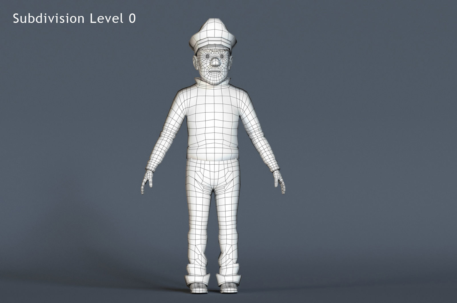 Tintin and Haddock Rig Low-poly 3D model_23