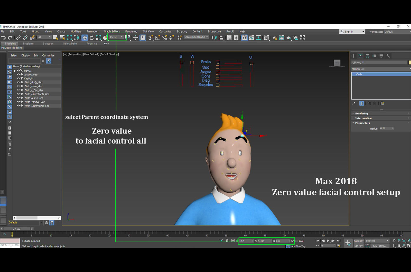 Tintin and Haddock Rig Low-poly 3D model_20