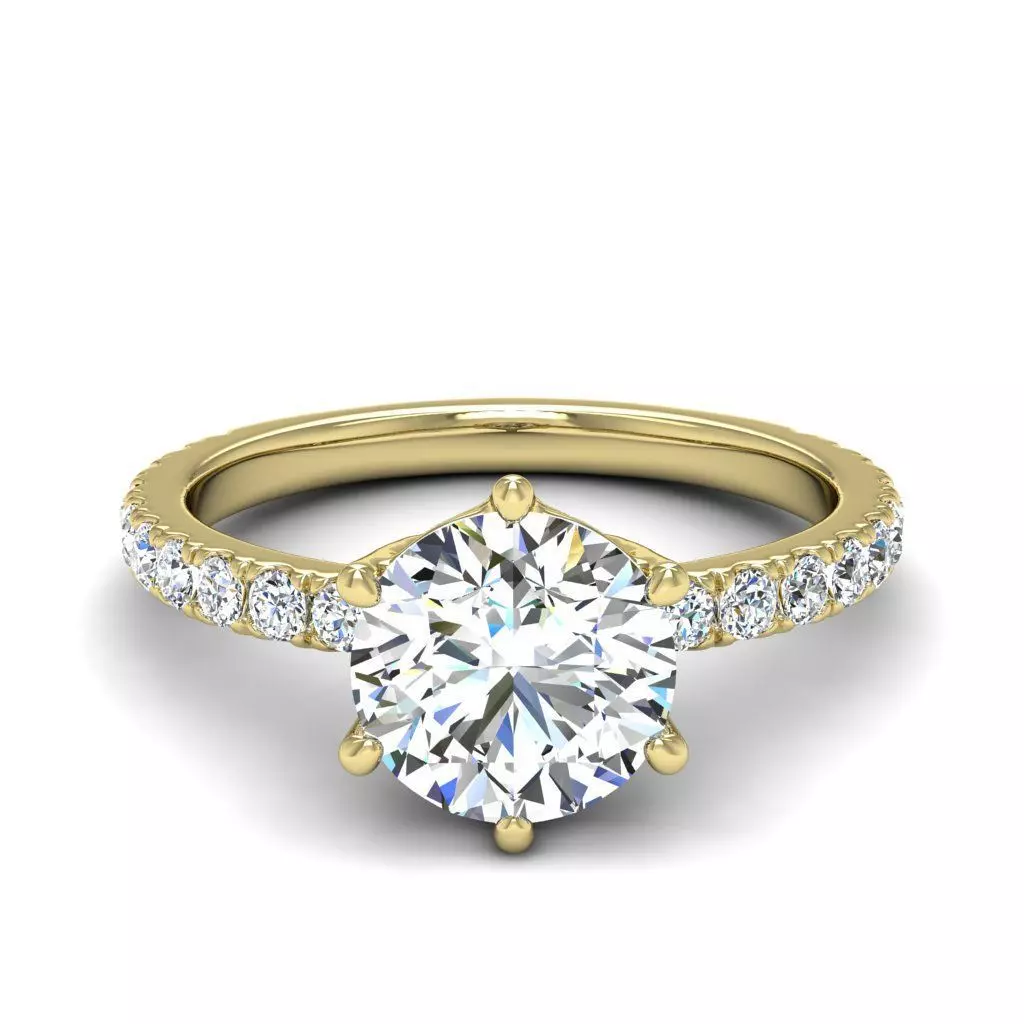 Engagement ring LEA 008 3D print model