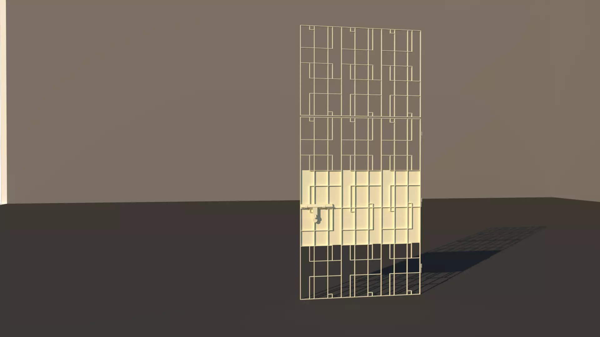 Iron Grill Door Free 3D model