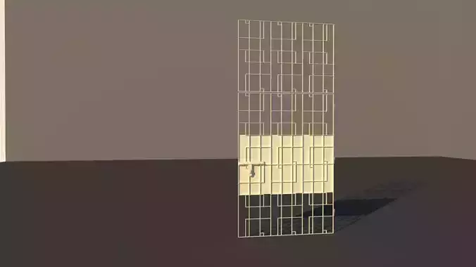 Iron Grill Door Free 3D model