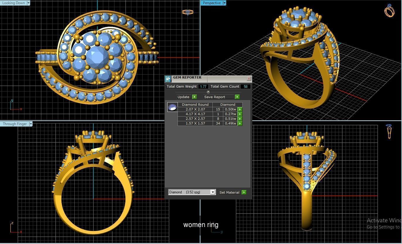 Girl Rings 3D Model Collection_27