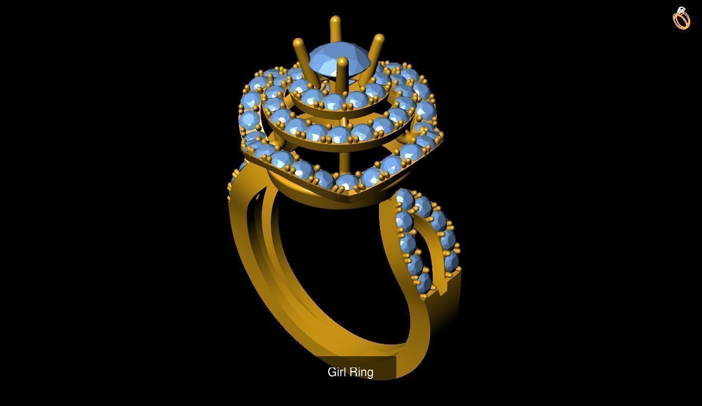 Girl Rings 3D Model Collection_138