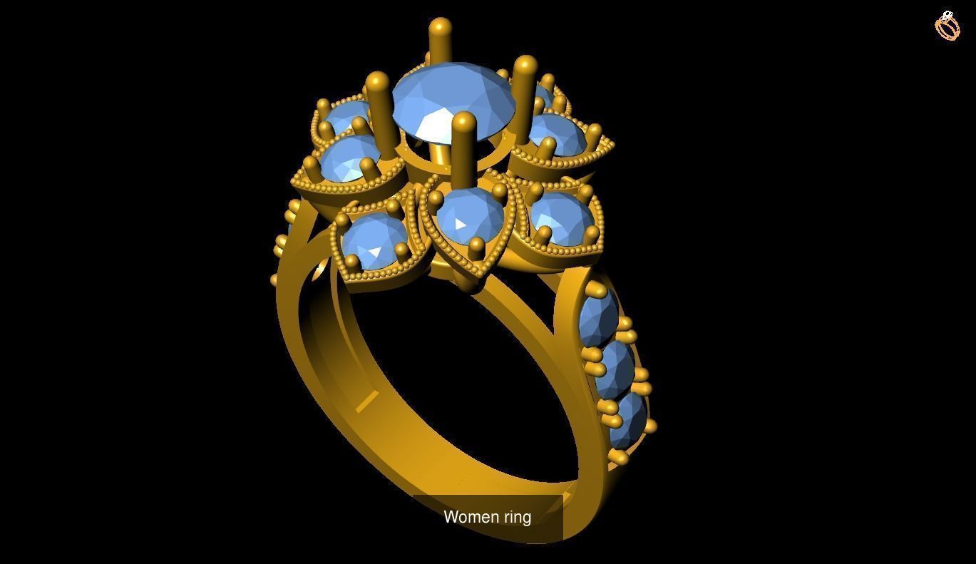 Girl Rings 3D Model Collection_42