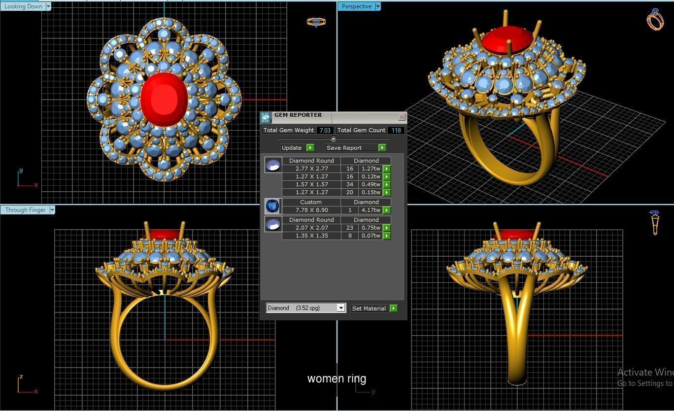 Girl Rings 3D Model Collection_24