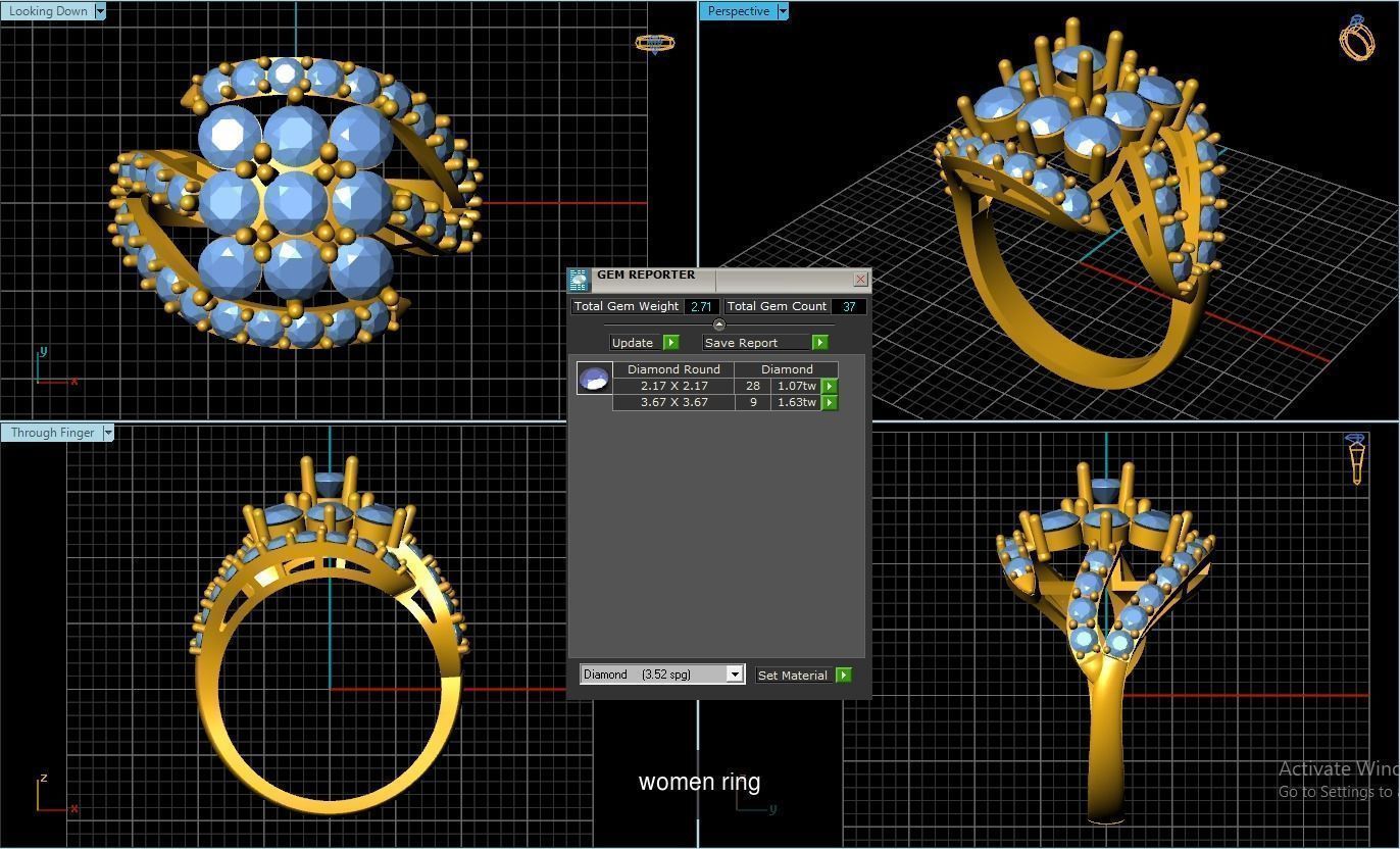 Girl Rings 3D Model Collection_28