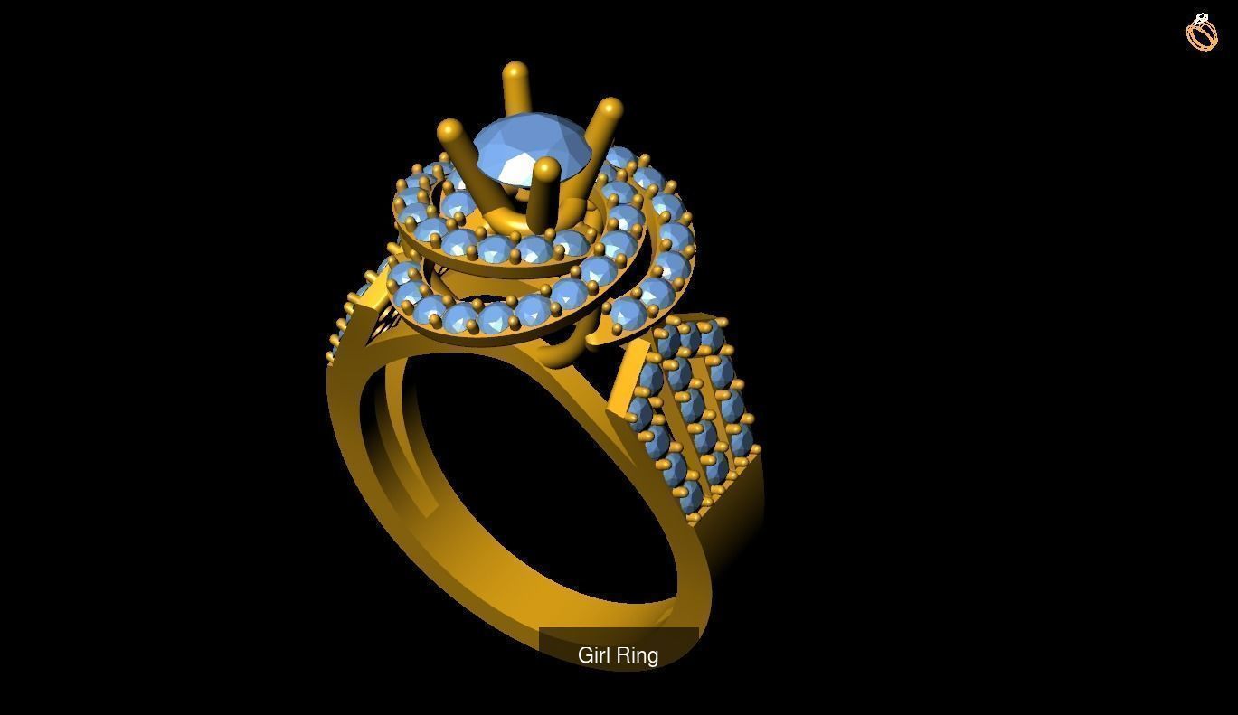 Girl Rings 3D Model Collection_121