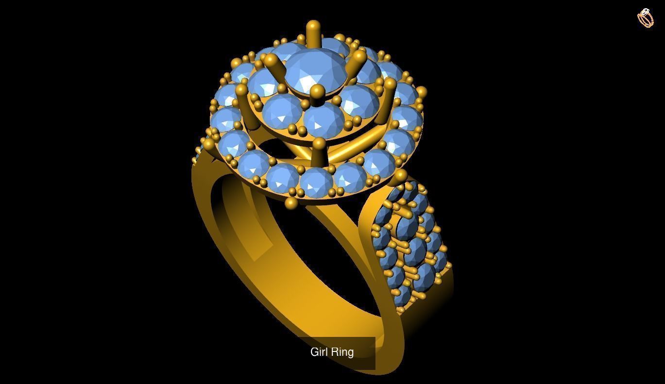 Girl Rings 3D Model Collection_136
