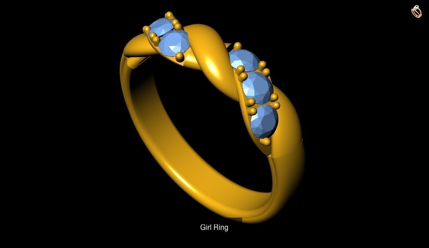 Girl Rings 3D Model Collection_105
