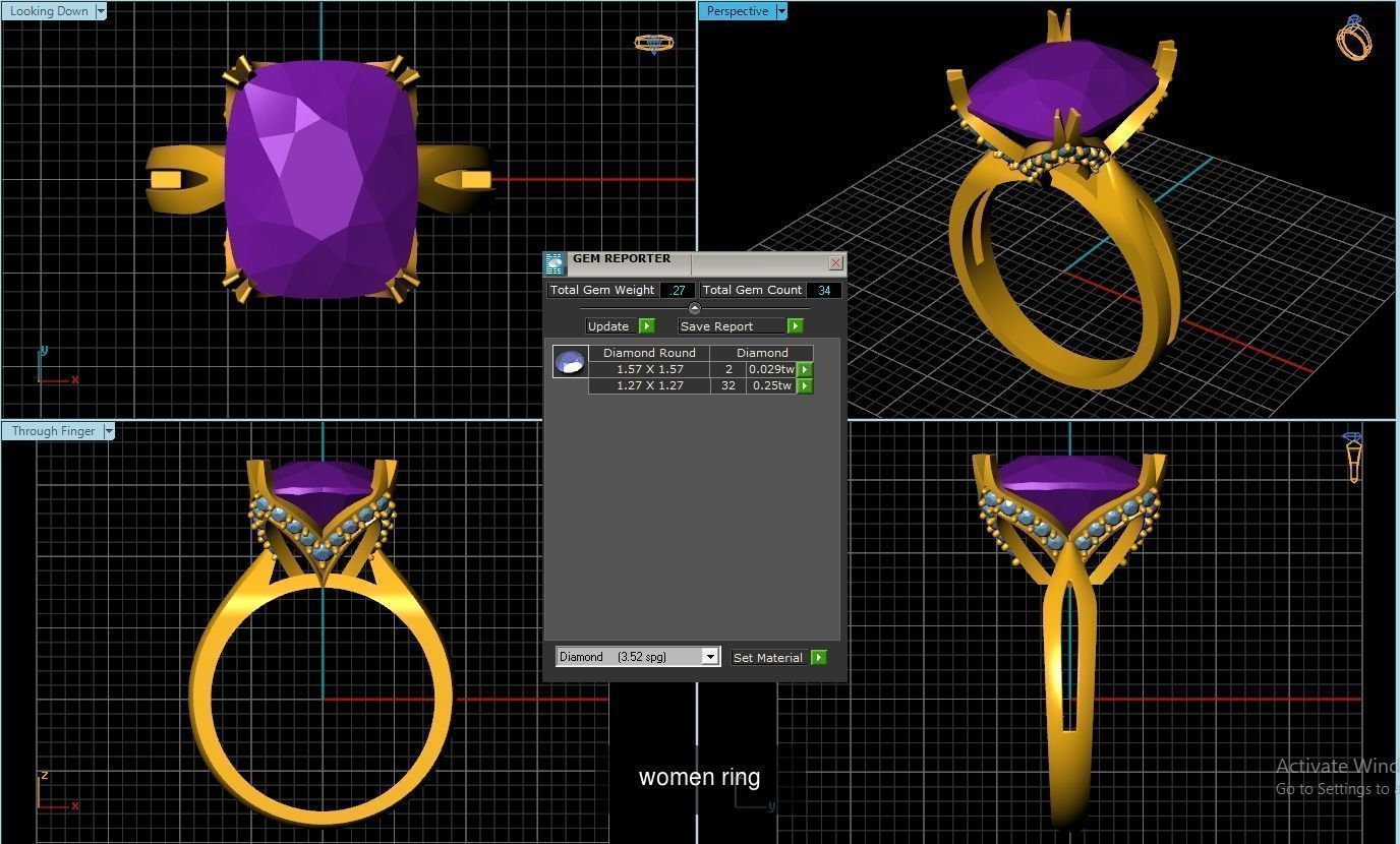 Girl Rings 3D Model Collection_25