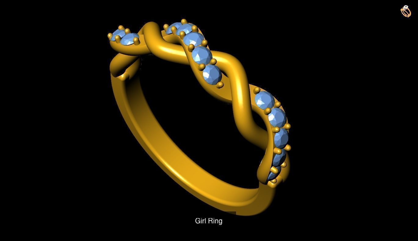 Girl Rings 3D Model Collection_145