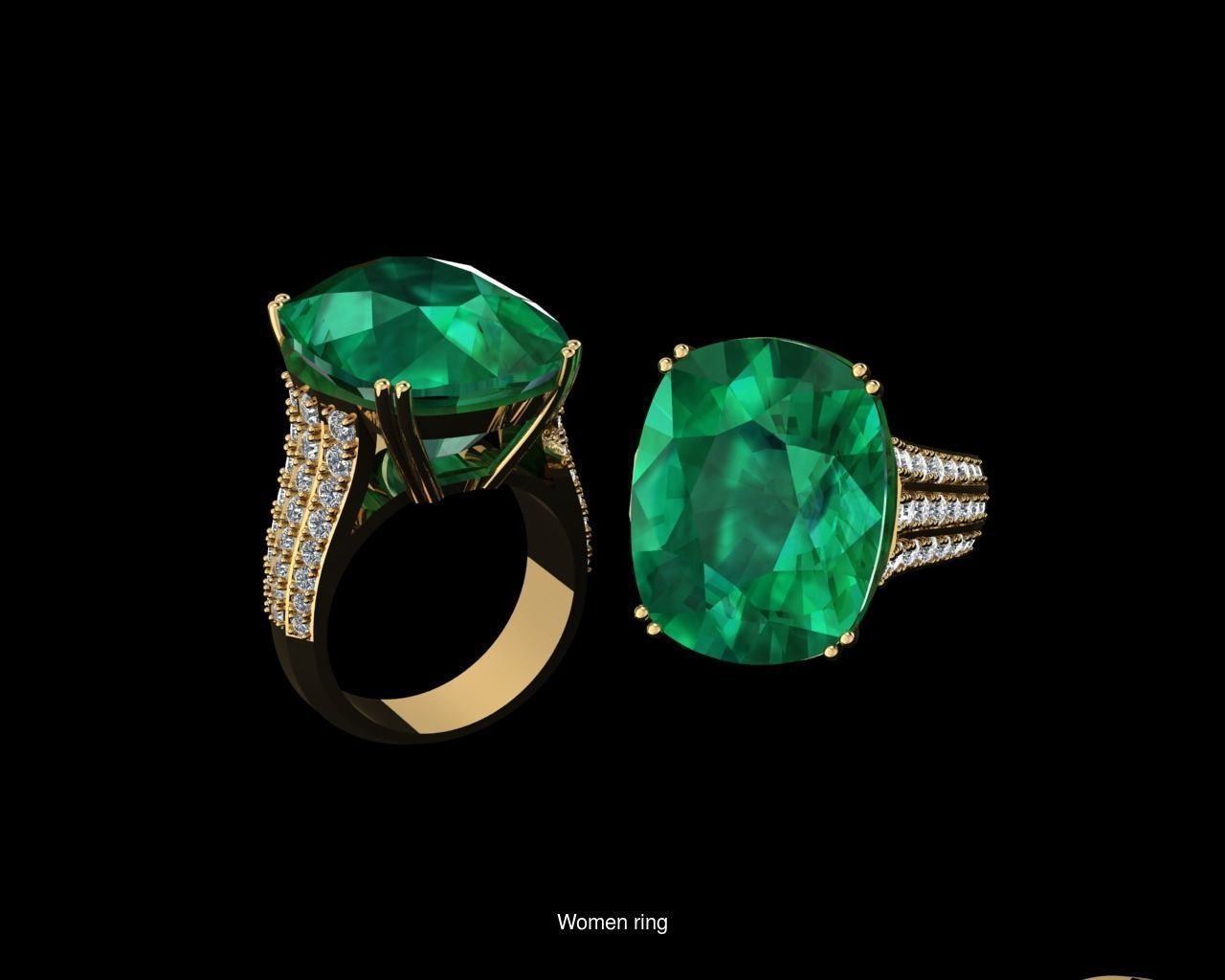 Girl Rings 3D Model Collection_17