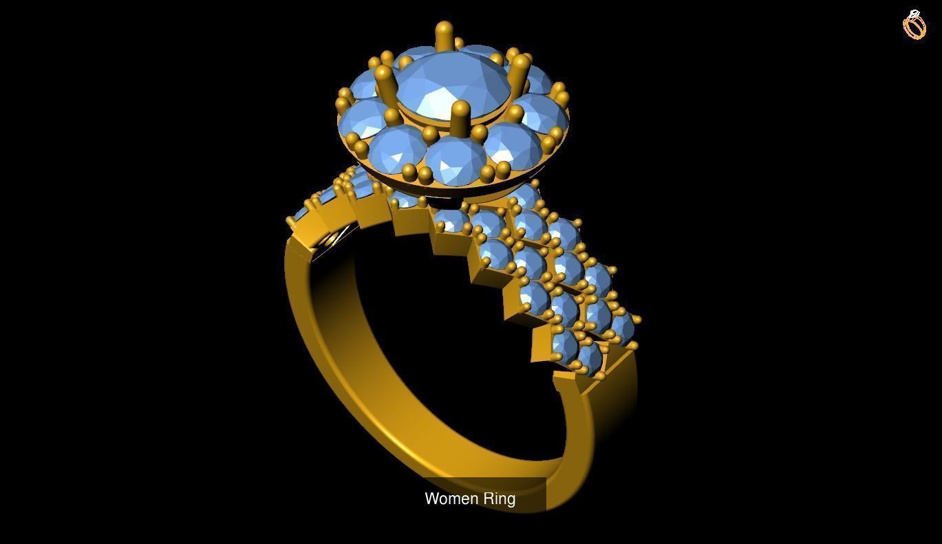 Girl Rings 3D Model Collection_49
