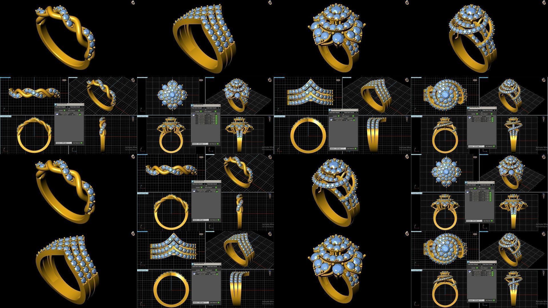 Girl Rings 3D Model Collection_15