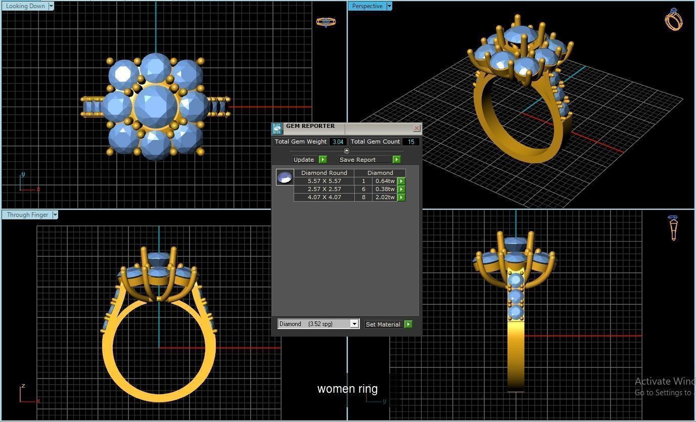 Girl Rings 3D Model Collection_23