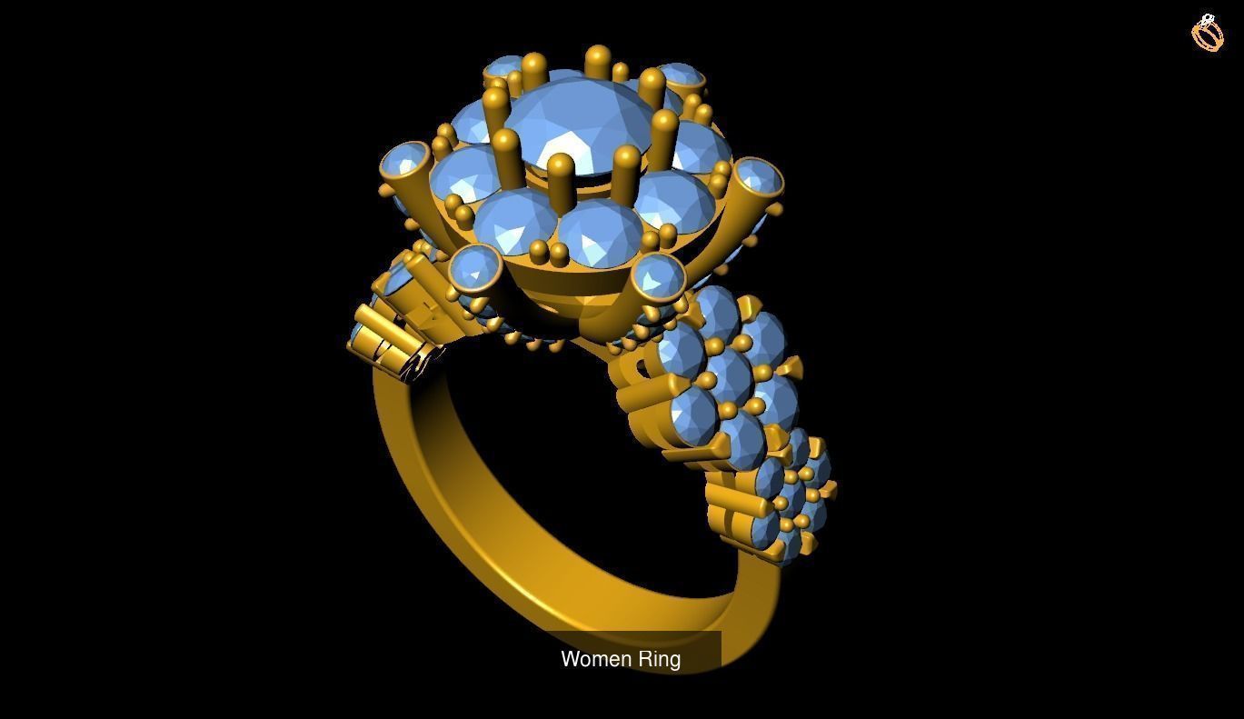 Girl Rings 3D Model Collection_108