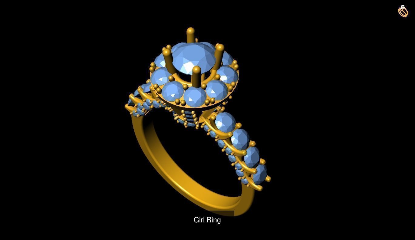 Girl Rings 3D Model Collection_93