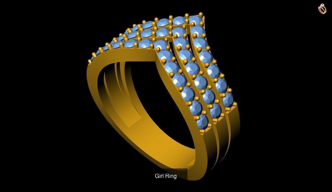 Girl Rings 3D Model Collection_146