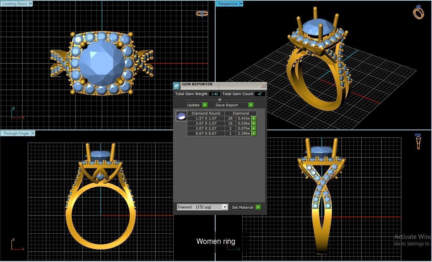 Girl Rings 3D Model Collection_21