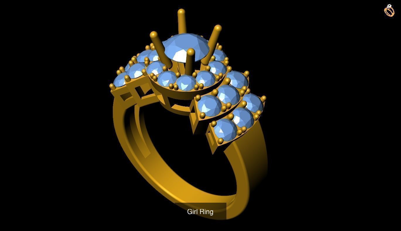 Girl Rings 3D Model Collection_142