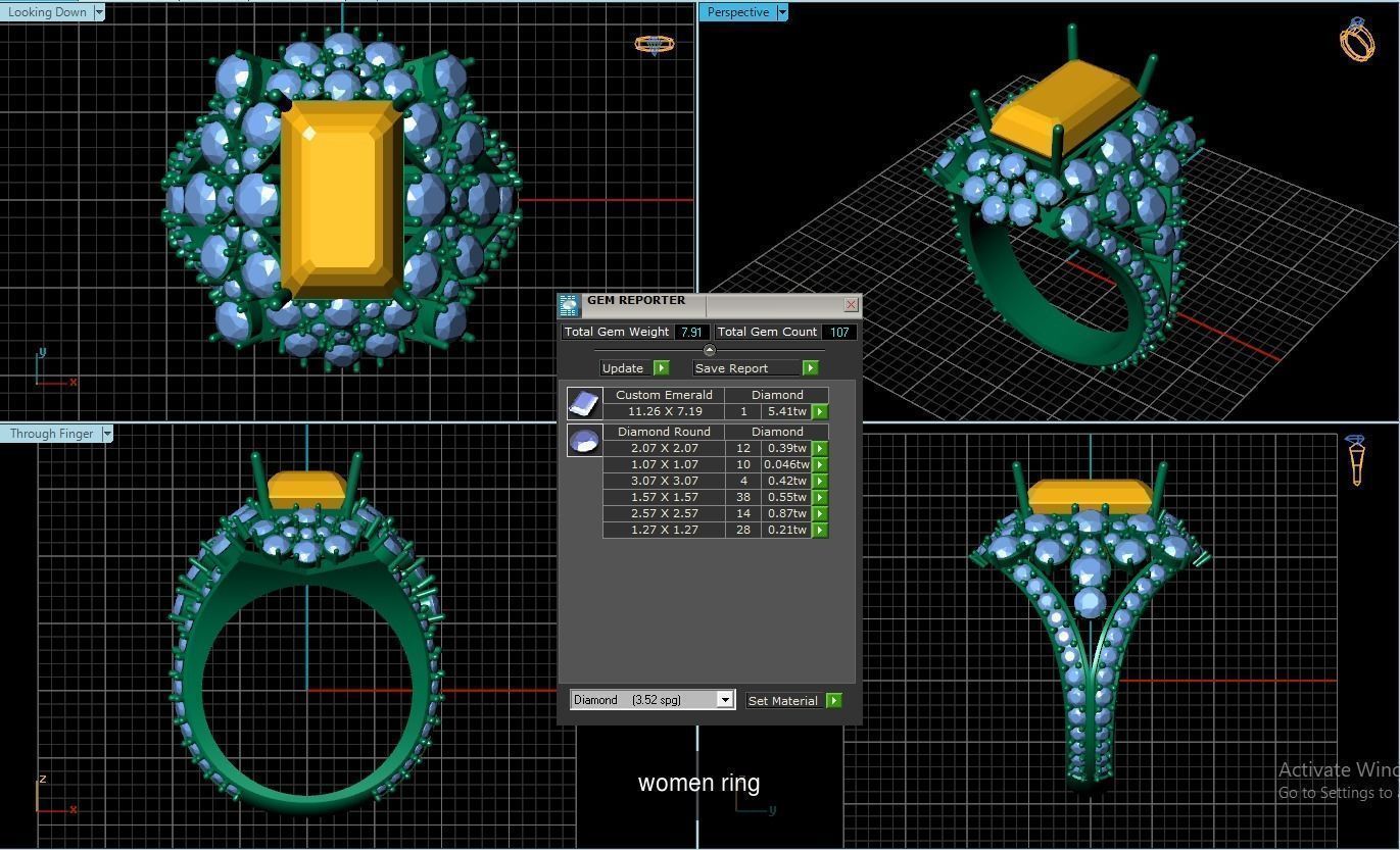 Girl Rings 3D Model Collection_32