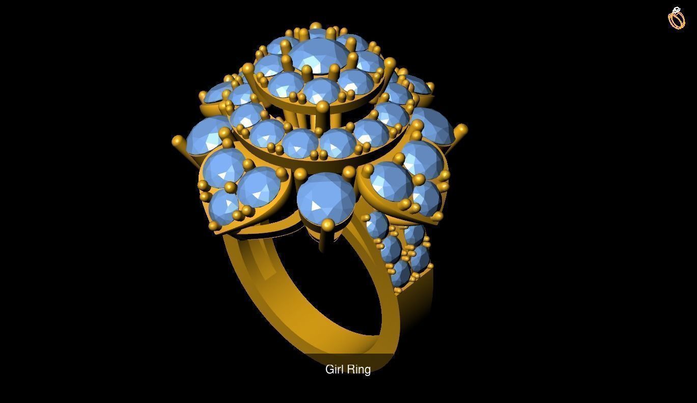 Girl Rings 3D Model Collection_147