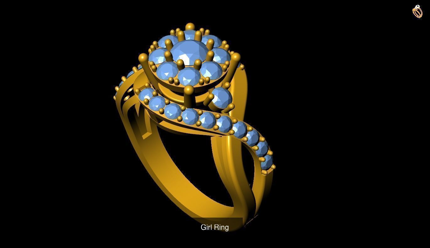 Girl Rings 3D Model Collection_94