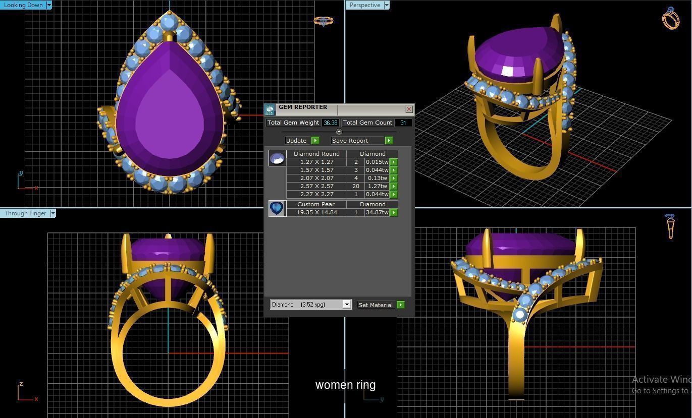 Girl Rings 3D Model Collection_22