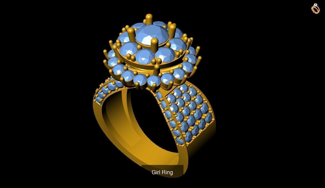 Girl Rings 3D Model Collection_128