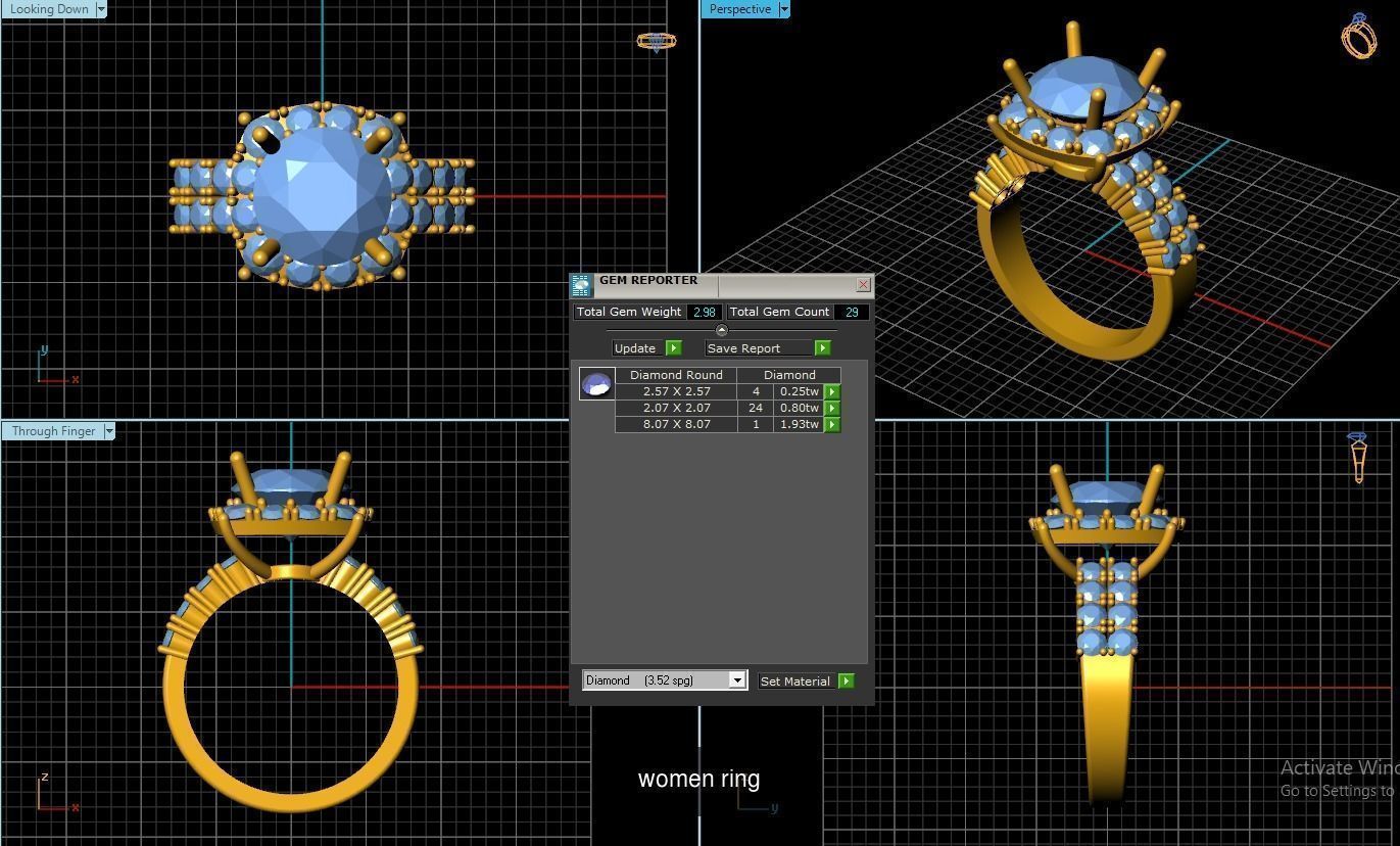 Girl Rings 3D Model Collection_30