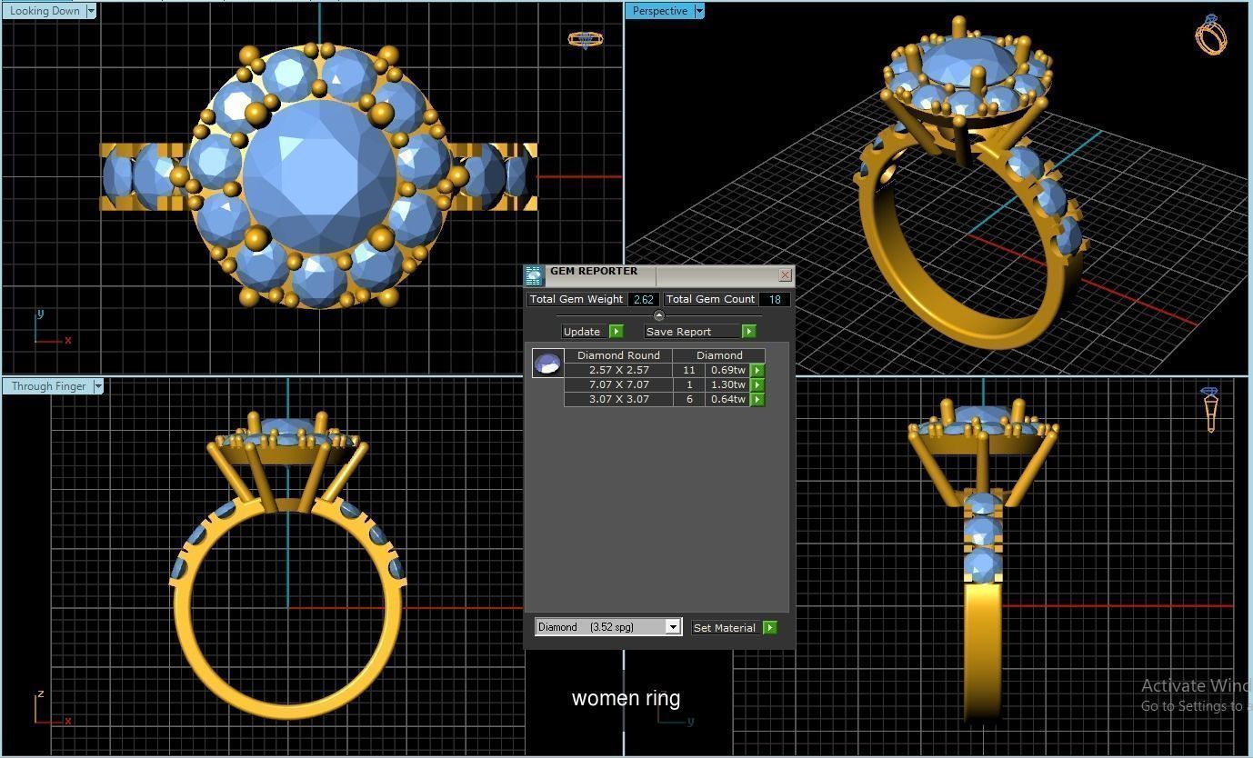 Girl Rings 3D Model Collection_33