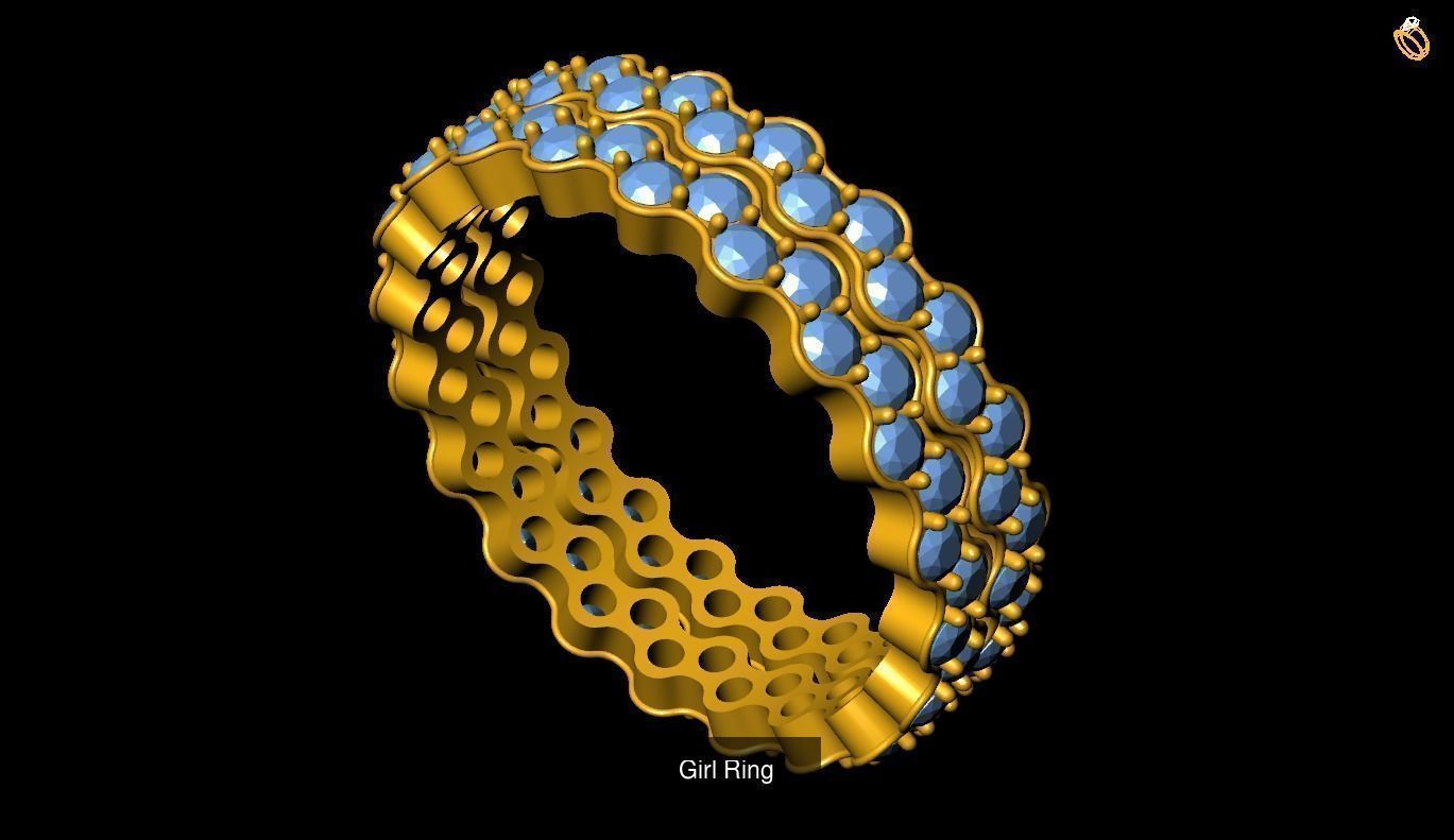 Girl Rings 3D Model Collection_115